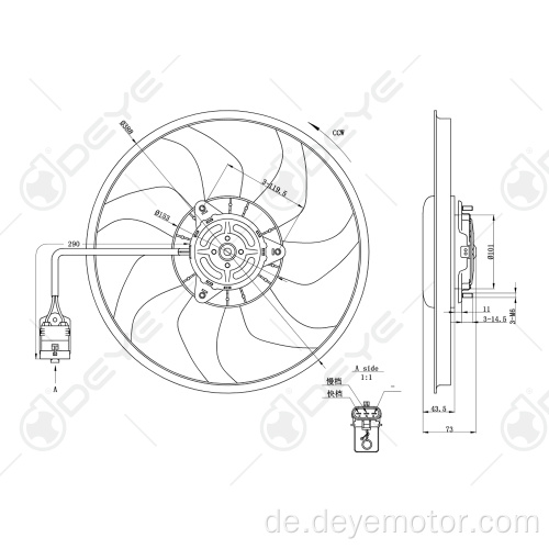 Neue Produkte Kühlerkühlungslüfter 12V für Holden